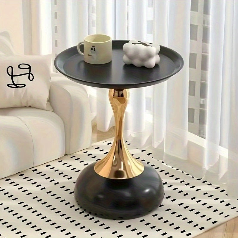 Italian luxury living room coffee table with small waist design, 35cm wide surface.