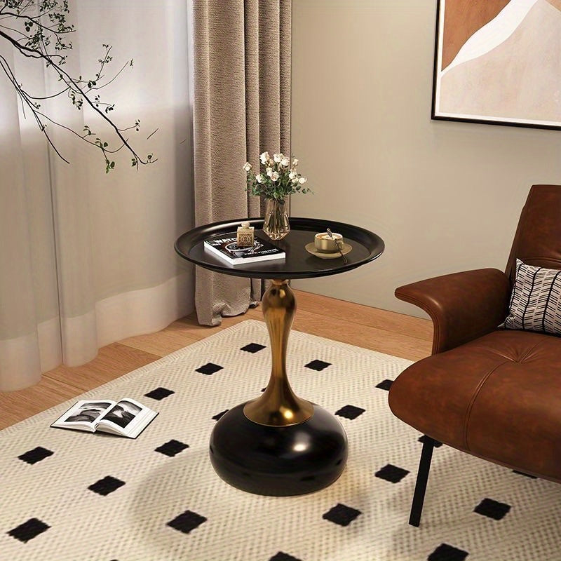 Italian luxury living room coffee table with small waist design, 35cm wide surface.