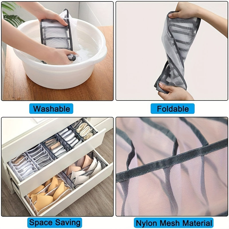 Top Pick: Foldable Underwear Organizer - Space-Saving Drawer Divider for Bras, Socks & More - Customizable and Durable Fabric Storage Solution