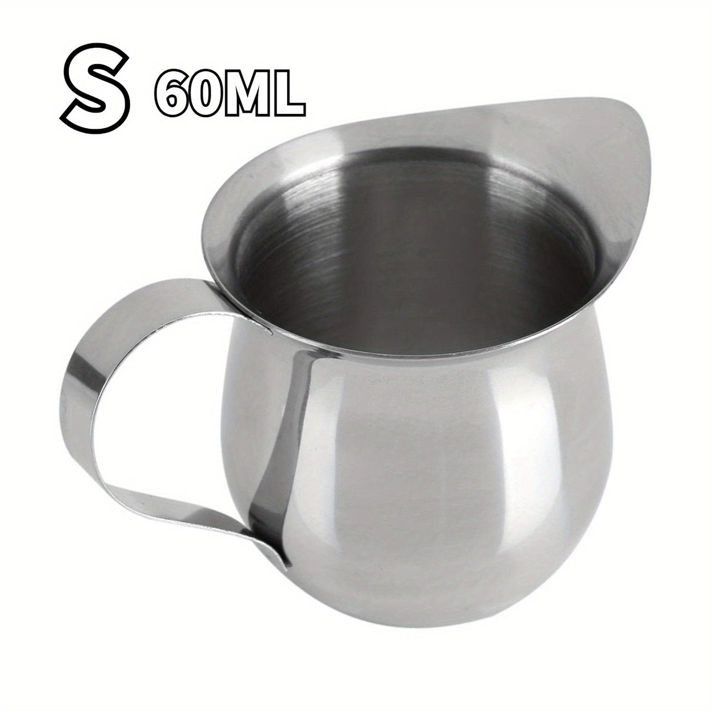 Set of Stainless Steel Milk Frothing Pitchers - Includes 4 sizes (60ml, 90ml, 150ml, 240ml) - Perfect for Espresso Steaming for Cappuccino & Coffee, Non-Stick Barista Tools, Essential Kitchen Coffee Accessories with Latte Art Pen