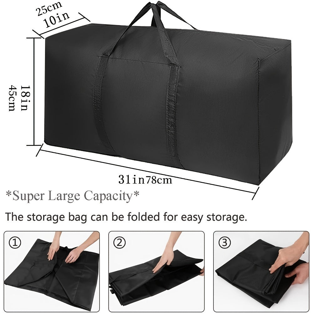 Two or Four Extra Large Moving Bags with Durable Zippers and Convenient Carrying Handles. Ideal for Clothing, Moving Supplies, and Space-Saving Storage. Perfect for Organizing Items during Moving and Travel.