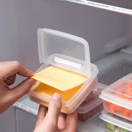 Portable Fridge Organizer for Fresh Butter & Cheese – Clear Storage Box for Keeping Your Kitchen Essentials Fresh and Convenient at Home