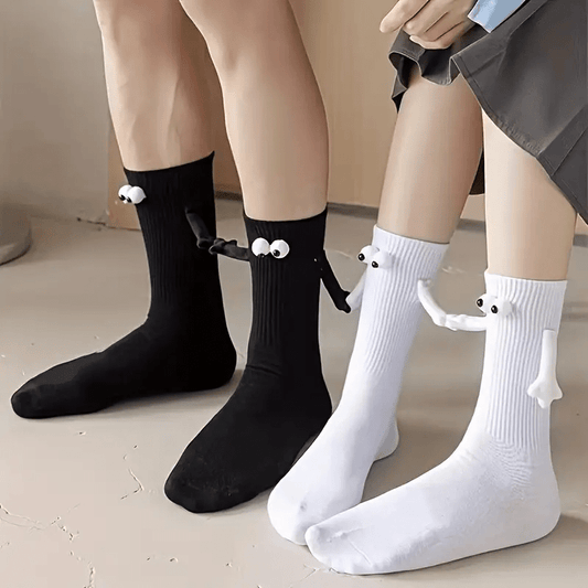 Stylish and cozy unisex magnetic socks for couples holding hands