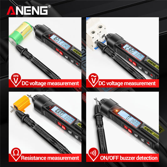 ANENG A3006 High-Precision Digital Multimeter Pen with Voltage, Current, Resistance & Diode Measurements, Large LCD Display, Battery Operated (AAA) - Perfect for Electrical Troubleshooting