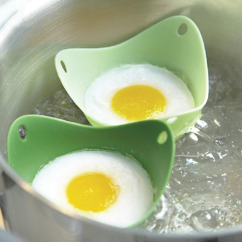 Set of four Silicone Egg Poachers - Safe for Microwave & Stovetop, Non-Stick, BPA-Free Kitchen Tools for Flawless Poached Eggs