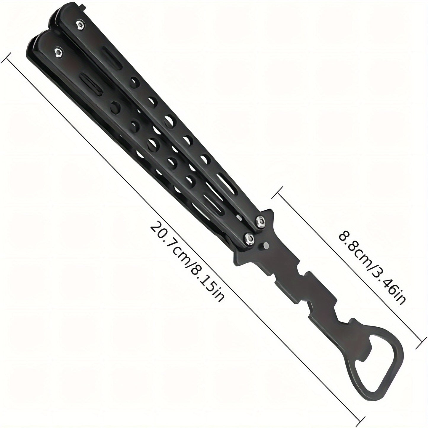 1pc Portable Metal Folding Bottle Opener - Black & Silvery, Durable and Stylish, Great Gift Item for Beer Lovers