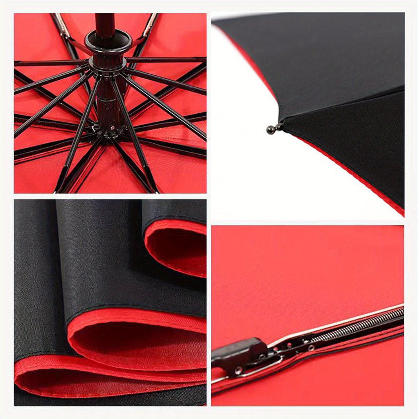 Stylish automatic umbrella with 10 ribs, windproof and UV protected, ideal for both sunny and rainy weather.