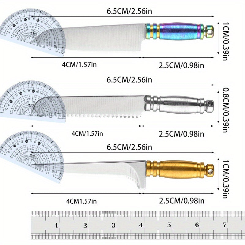 Mini keychain knife made of stainless steel - a portable, handmade novelty tool perfect for outdoor activities such as camping and fishing.