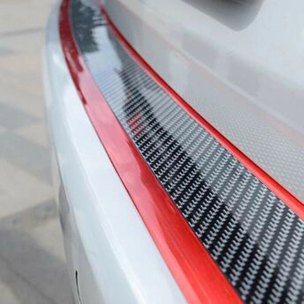 Car stickers for protecting door sills from scratches and damage, made of carbon fiber material.