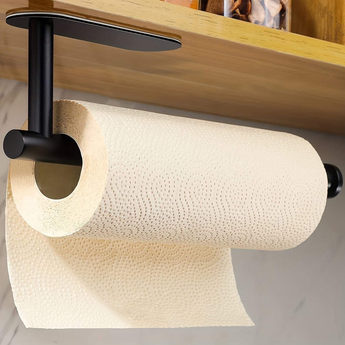 Wall-mounted paper towel holder made of stainless steel - Easily attachable, convenient organizer for multiple rolls in the kitchen or bathroom.