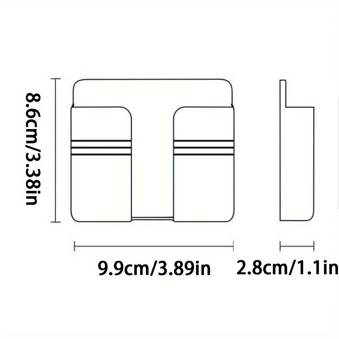 Wall-mounted mobile phone charging stand with storage shelf for organization in bedroom or office.