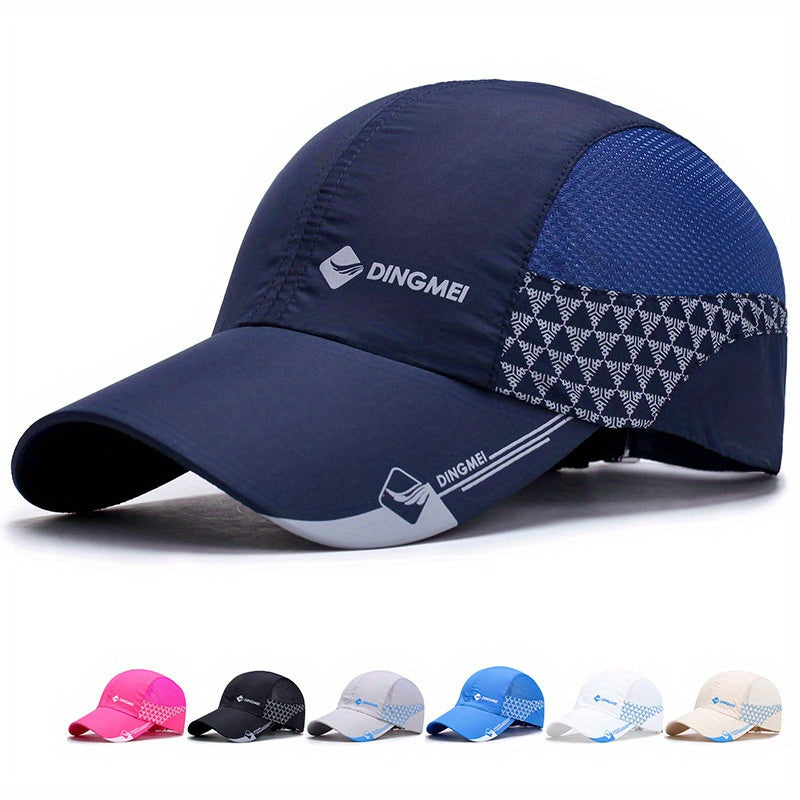 Breathable unisex UV protection baseball cap for outdoor activities.