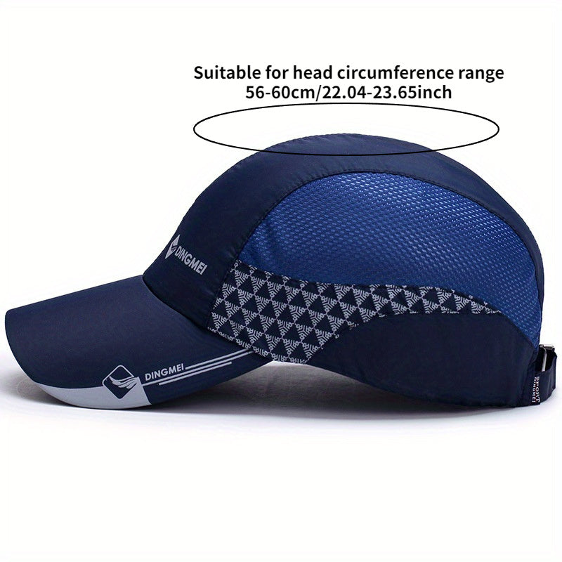 Breathable unisex UV protection baseball cap for outdoor activities.