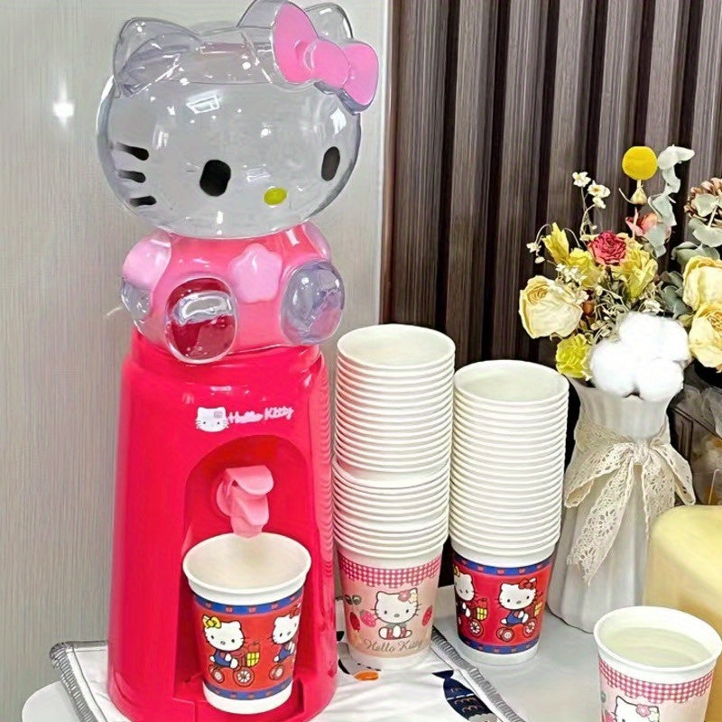 Set of 50 Cute Cartoon Pattern Paper Cups in Pink Mixed Design - Perfect for Parties, Picnics, Camping, Office, Dining Room, and Home Use. Disposable Water Cups.