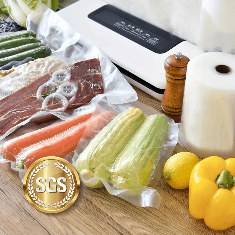 Comfort-Evac vacuum-sealing bags are your go-to solution for storing and preserving food. These textured plastic bags are designed for compressed storage and feature a mesh pattern for added freshness. Keep your household items organized and fresh with