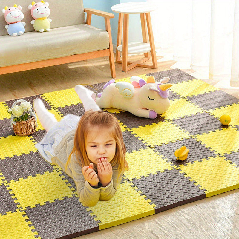 Foam Mats Set of 10 Pieces, Non-Slip Waterproof Climbing Mats, Interlocking Splicing Floor Mat - Perfect for Halloween, Thanksgiving, and Christmas Gifts