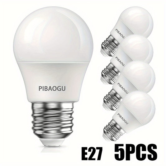 5 pieces of 3W E27 LED Bulbs in 220V suitable for indoor use in living rooms.