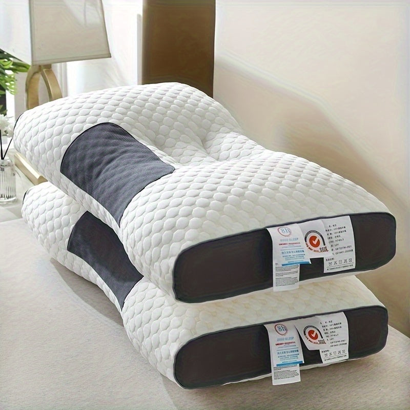 Soft polyester sleep massage core neck support pillow knitted with moisture-absorption breathable SP material. A decorative household bedding pillow suitable for the living room or bedroom.