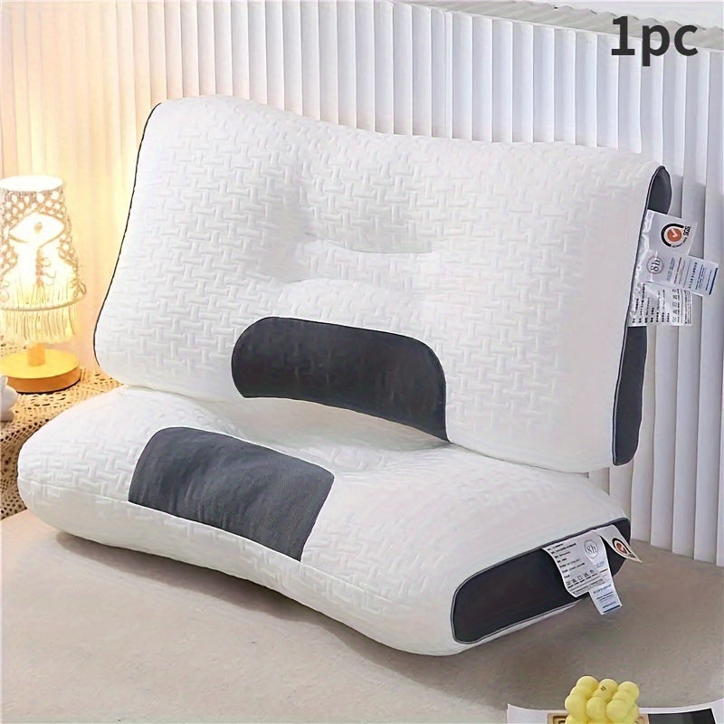 Soft polyester sleep massage core neck support pillow knitted with moisture-absorption breathable SP material. A decorative household bedding pillow suitable for the living room or bedroom.