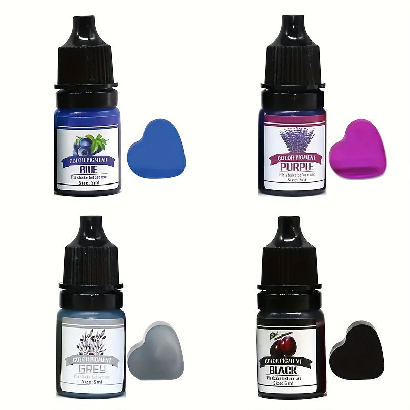 Resin pigment set for DIY jewelry making with art liquid colorant.