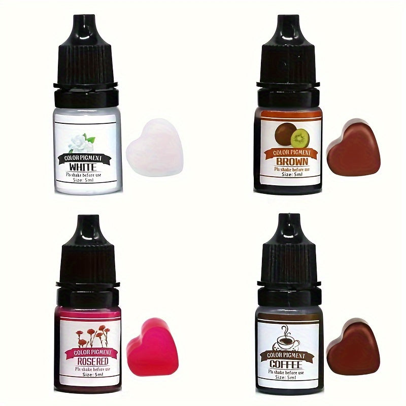 Resin pigment set for DIY jewelry making with art liquid colorant.