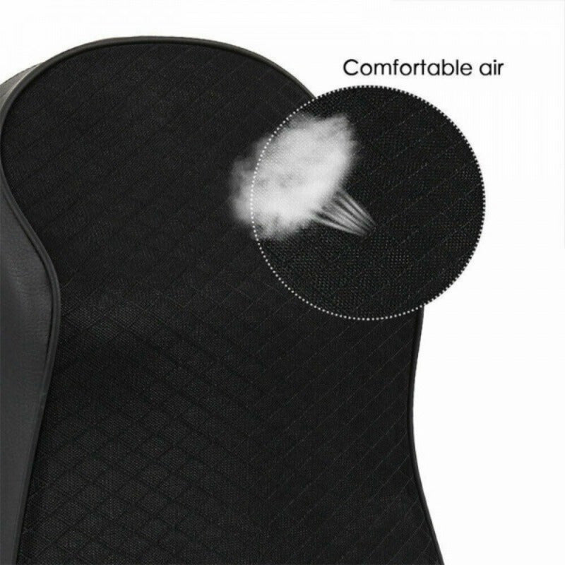 1 Piece Memory Foam Car Seat Headrest Pillow in Black for Head and Neck Support.