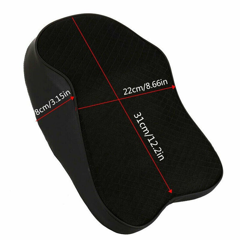 1 Piece Memory Foam Car Seat Headrest Pillow in Black for Head and Neck Support.