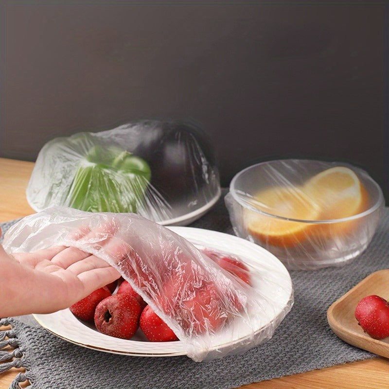 100 pieces of reusable silicone food covers - elastic lids for bowls and plates to keep food fresh, also includes kitchen storage bags for fruits and more