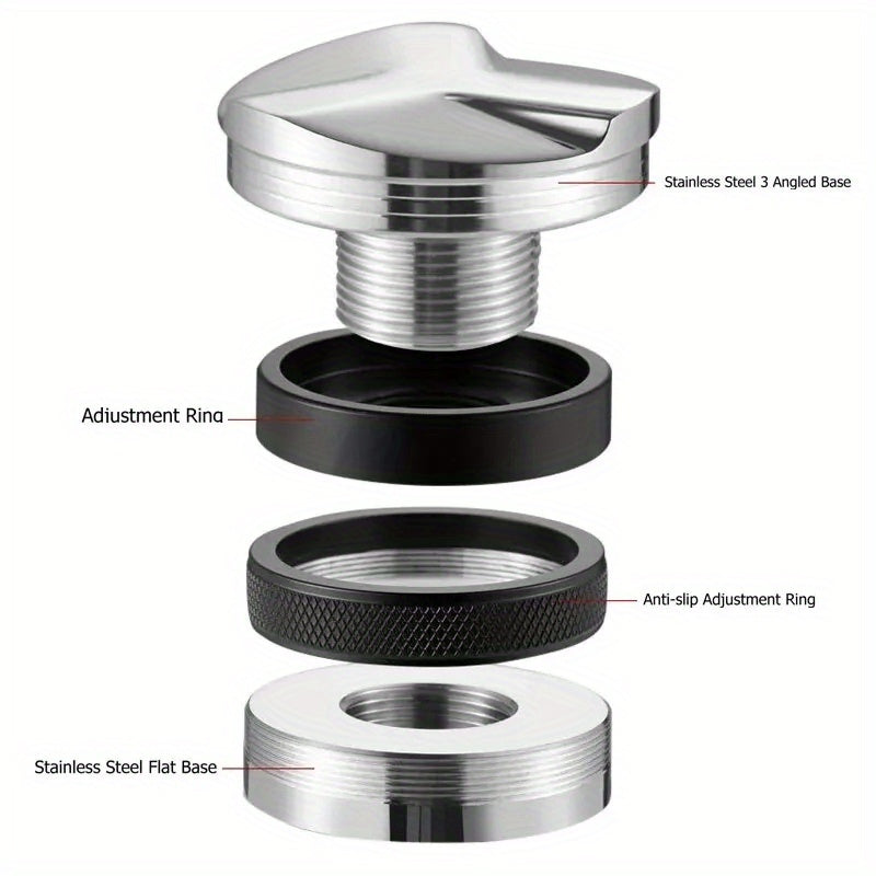 Stainless Steel Coffee Tamper with Flat Base for Espresso Machine - 1 Piece, Kitchen Supplies, Espresso Distributor Tool