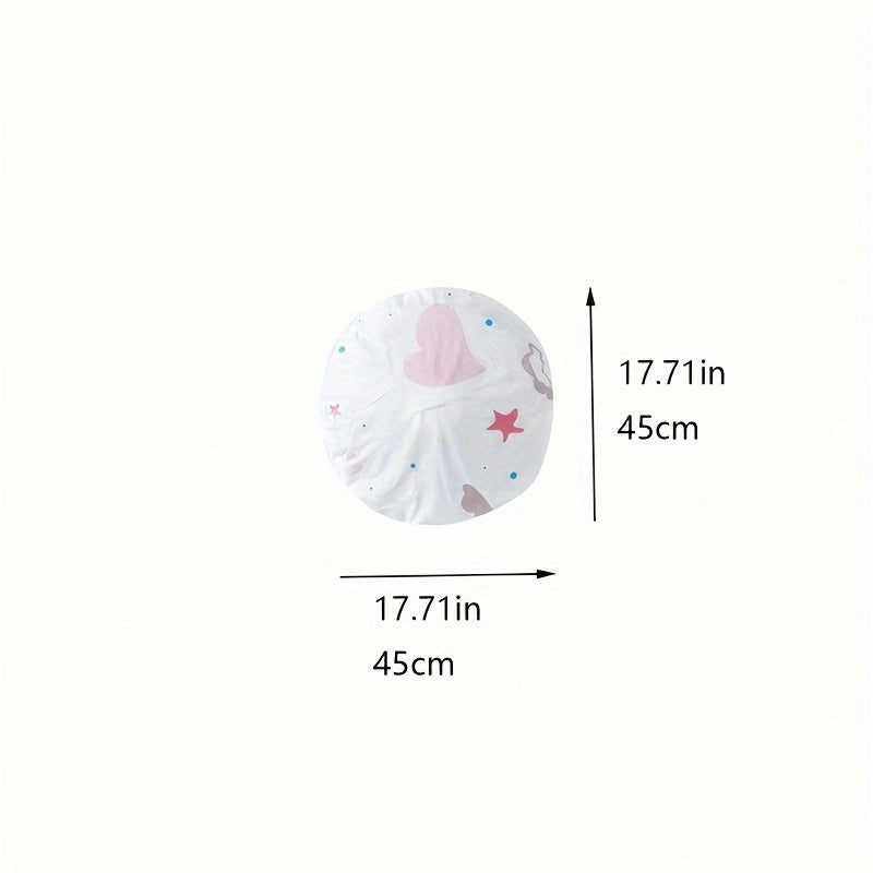 Protect your circular floor standing fan with the 3D Heart & Stars Design Fan Dust Cover. This waterproof plastic cover is easy to clean and features a universal fit. The round dust cap also includes a mouth hook for convenience.