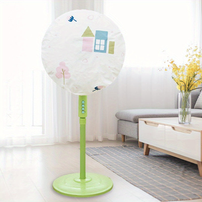 Protect your circular floor standing fan with the 3D Heart & Stars Design Fan Dust Cover. This waterproof plastic cover is easy to clean and features a universal fit. The round dust cap also includes a mouth hook for convenience.