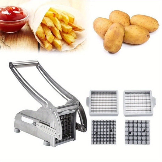 Stainless Steel Manual Potato Slicer for RV Kitchen - Versatile Cucumber and Radish Slicer for French Fries and More