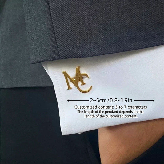 Customize your look with a personalized name necklace and cufflinks. These make a perfect gift for groomsmen, husbands, dads, or anyone special in your life. Surprise them with a unique and thoughtful present for Valentine's Day or their wedding day.