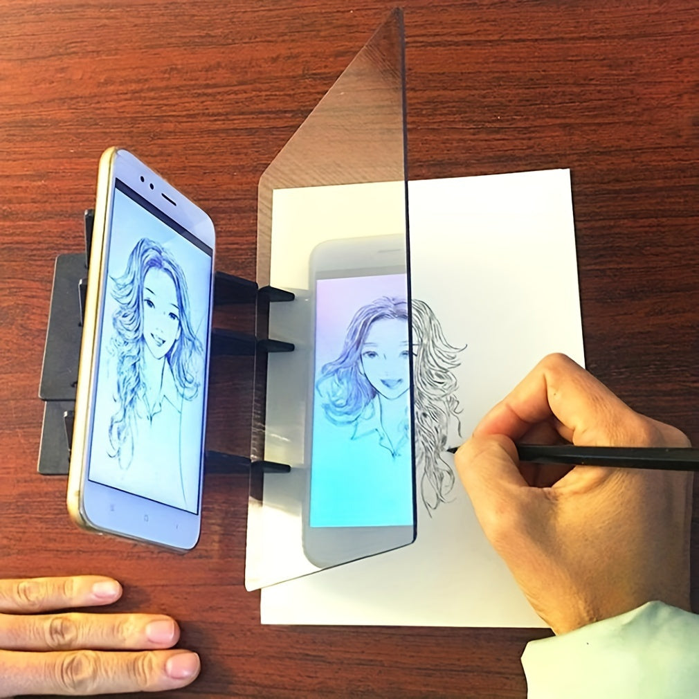 Durable transparent PVC drawing board for artists of all levels, perfect for sketching and tracing images.