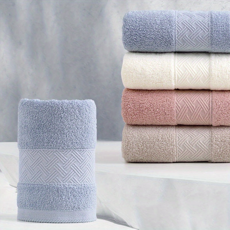 LattBy Ultra-Soft Cotton Face Towel - Absorbent, Gentle on Skin Hand & Bathroom Towel in Light Brown, Cream, Pink, Blue, LATTBY