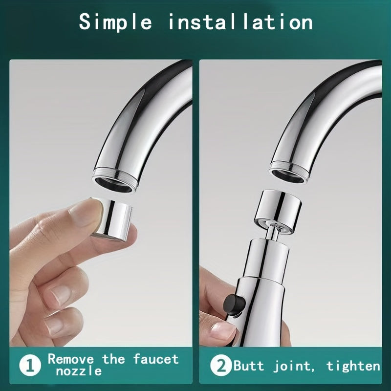 1 piece of the Multipurpose Kitchen Faucet Extender featuring a 360° universal rotating sprinkler with 3 water outlet modes. Includes mount adapters for 20 to 24mm diameter faucets. This multifunctional rotating faucet also includes a scraping and