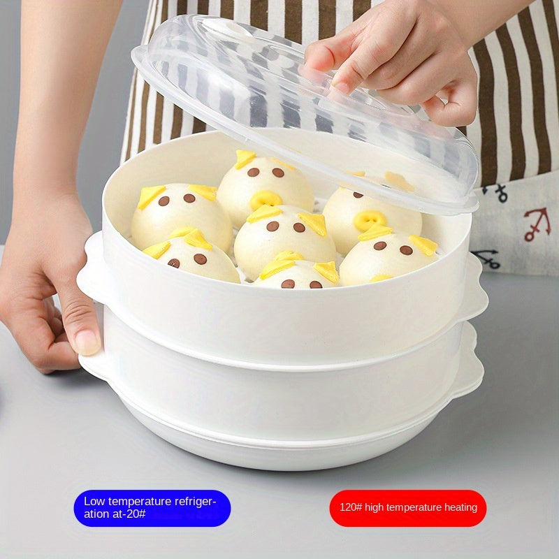 Microwave Steamer Set with Multiple Layers - Durable Design, Non-Stick Material, Power-Free Double Boiler, Versatile Steaming Basket for Heating and Cooling, Food-Grade Quality