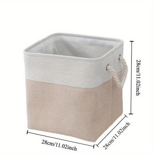 Set of 2/4 foldable fabric storage bins with durable handles, ideal for home and office organization.