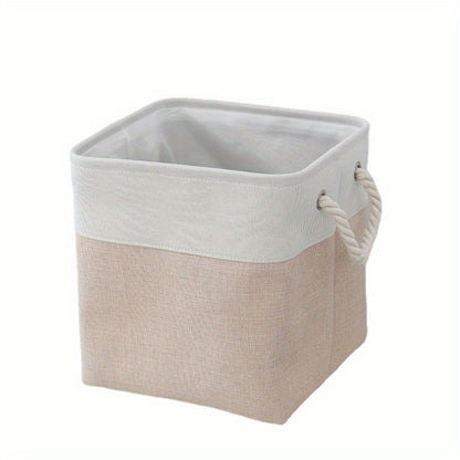 Set of 2/4 foldable fabric storage bins with durable handles, ideal for home and office organization.