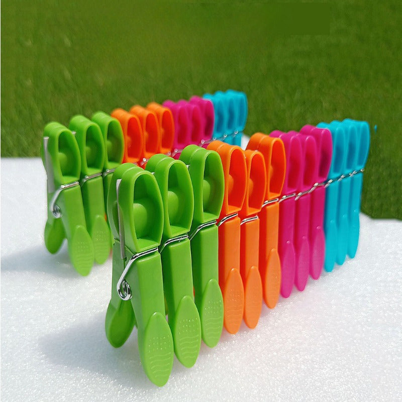 Pack of 96 Clothespins in a Variety of Colors, Made from Heavy-Duty Plastic with Durable Spring Clips, Ideal for Air-Drying Clothes and Hanging Photos, Multi-Purpose Set for Laundry and More