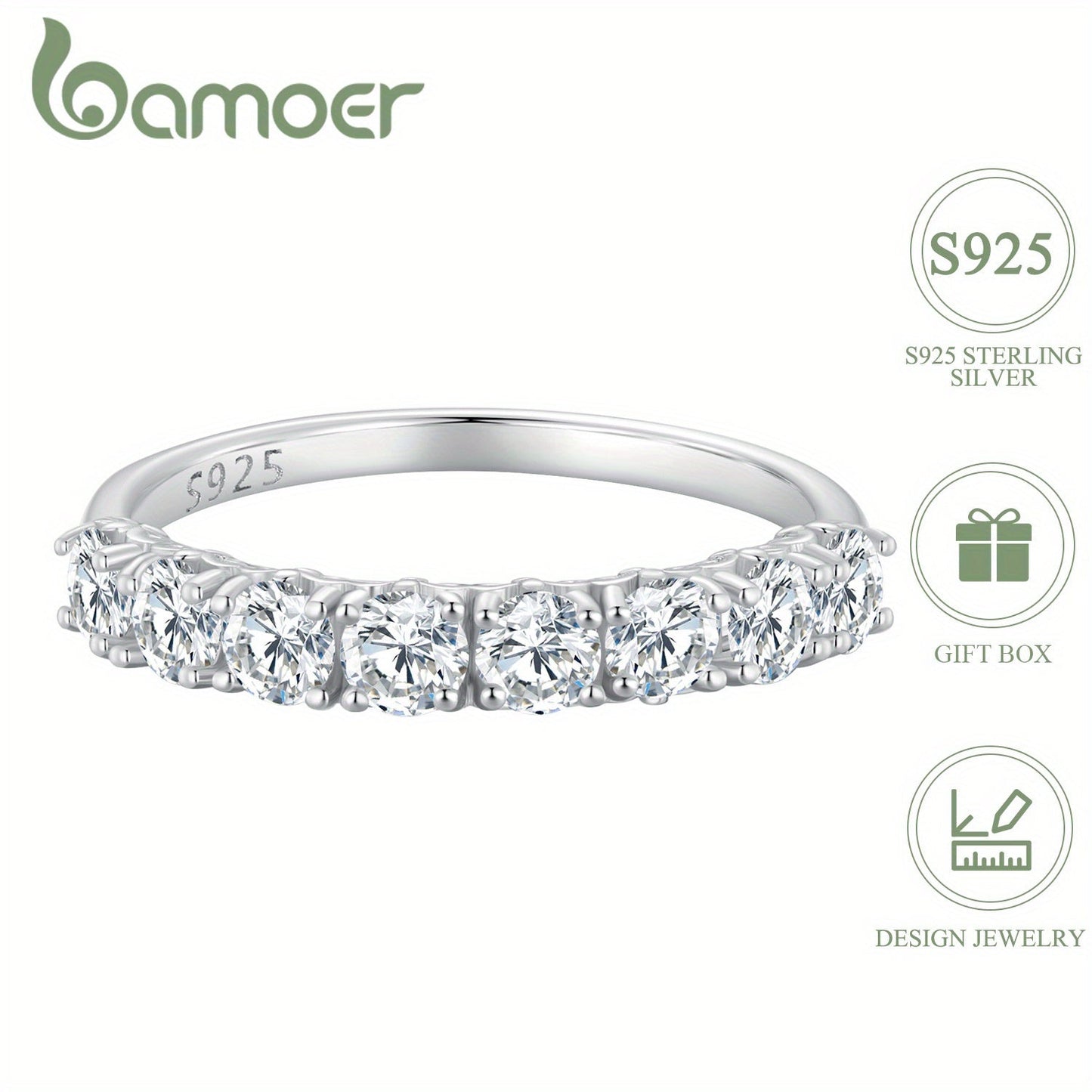 Elegant 0.1ct Moissanite Engagement Ring - Gleaming 925 Sterling Silver, Ideal Anniversary or Birthday Present for Her Complete with Certificate & Packaging Box