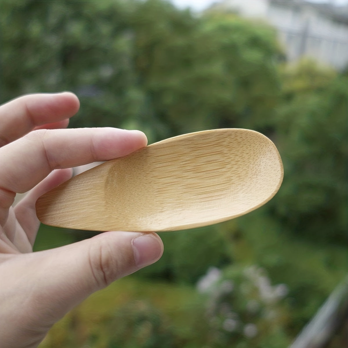 Set of 5 Mini EcoBamboo Spoons - Short Handle Tea Scoops for Ceremony, Dessert, Ice Cream - Essential Kitchen Accessories