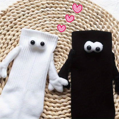 Stylish and cozy unisex magnetic socks for couples holding hands