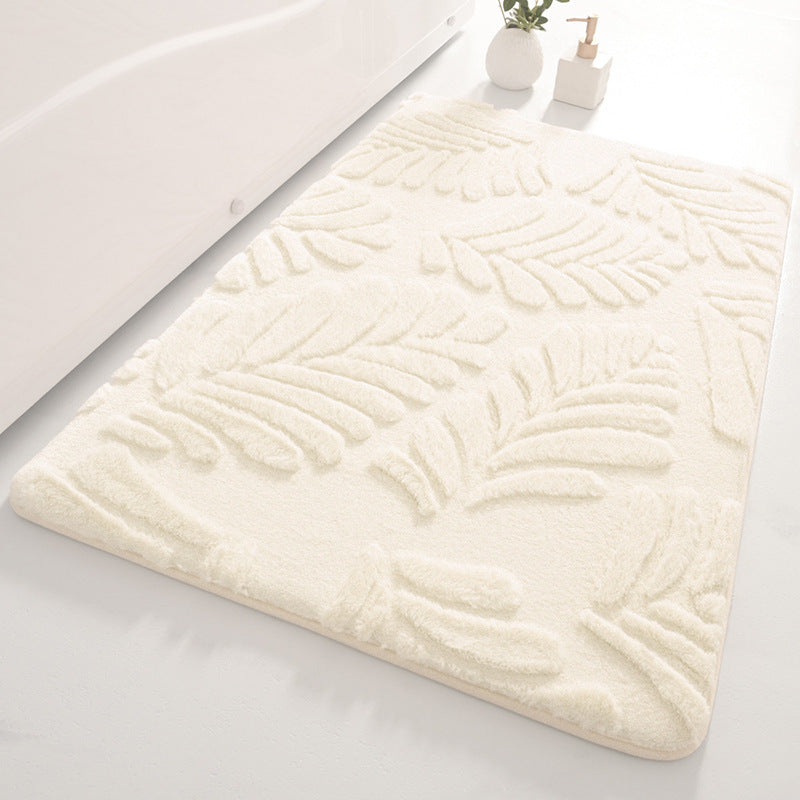 Soft Polyester Imitation Rabbit Fur Memory Foam Bath Mat, Absorbent Non-Slip Bathroom Rug that is Machine Washable