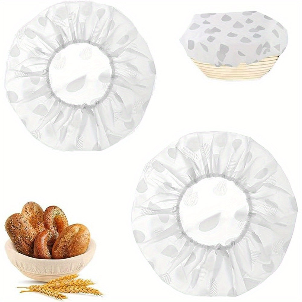 2-piece set of 27cm diameter round bread fermentation baskets made of super anti-tear EVA