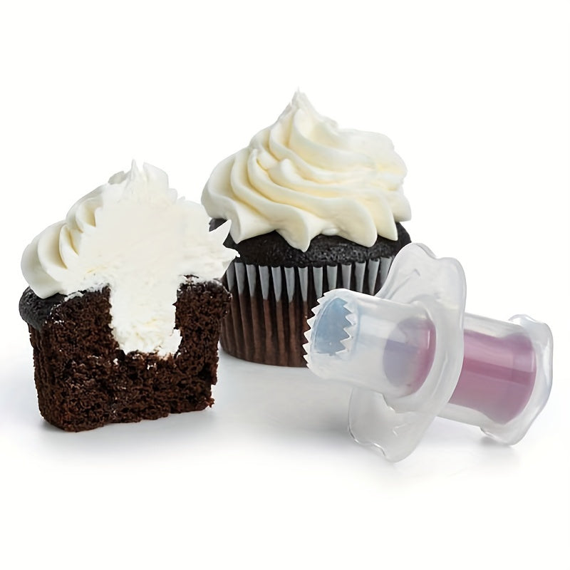 The SweetDelight 1pc Cupcake Corer is a precision tool for DIY baking and cake decorating. Made from food-safe Polypropylene (PP), this corer is perfect for creating fun-filled cupcakes.