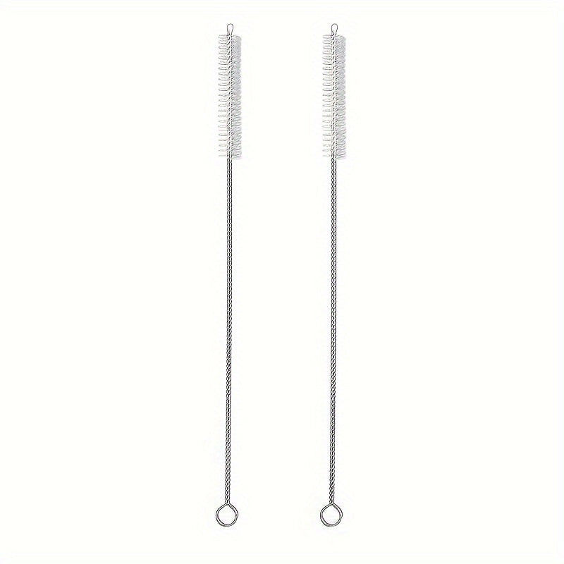 Choose from a set of 2, 5, or 10 stainless steel straw brushes for effortless cleaning. These reusable tube cleaning brushes are perfect for glass, silicone, metal straws, and more. Add them to your kitchen supplies for a convenient cleaning tool. They