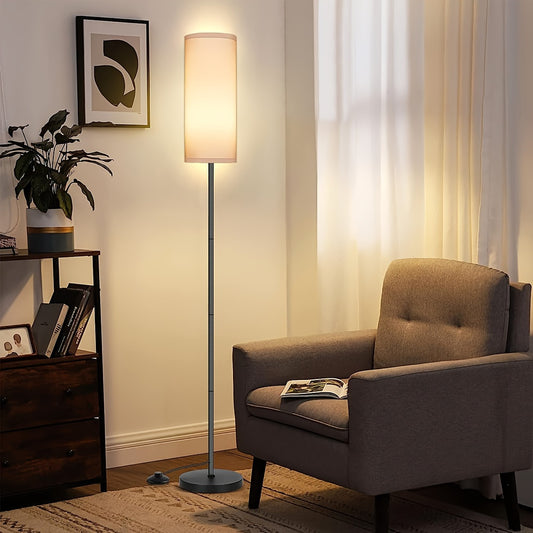 Adjustable floor lamp for living room, bedroom, office, home, and hotel. Includes 9W bulb and 3 color temperatures.