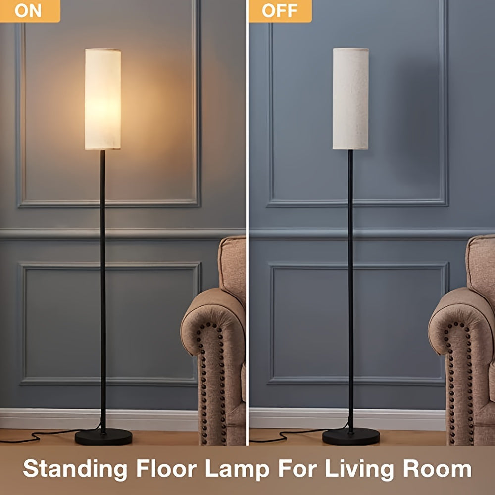 Adjustable floor lamp for living room, bedroom, office, home, and hotel. Includes 9W bulb and 3 color temperatures.