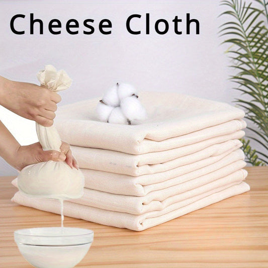 Pack of 5 Cheesecloth for Straining - Made of Reusable & Unbleached 100% Cotton Filter Cloth, Perfect for Cheese Making, Cooking, Brewing, and Kitchen Use - 20-inch Pre-Cut Strainer Sheets included